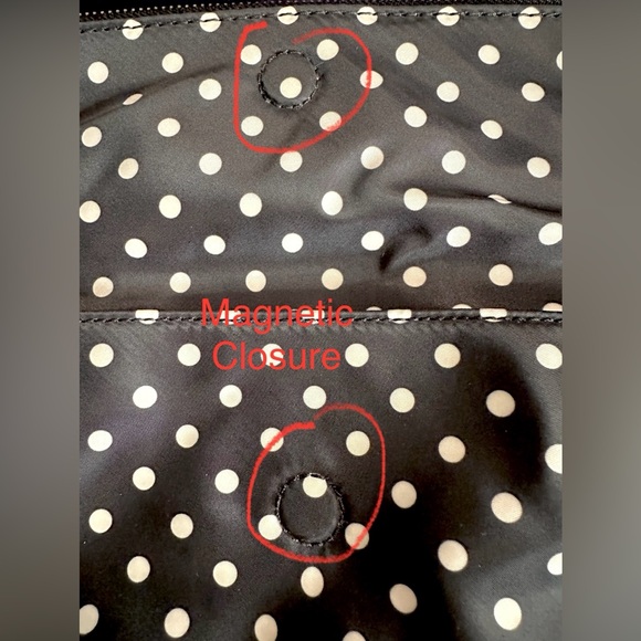 Kate Spade ♠️ black&white polka dot crossbody bag, Very Good Preowned Condition - Picture 6 of 10